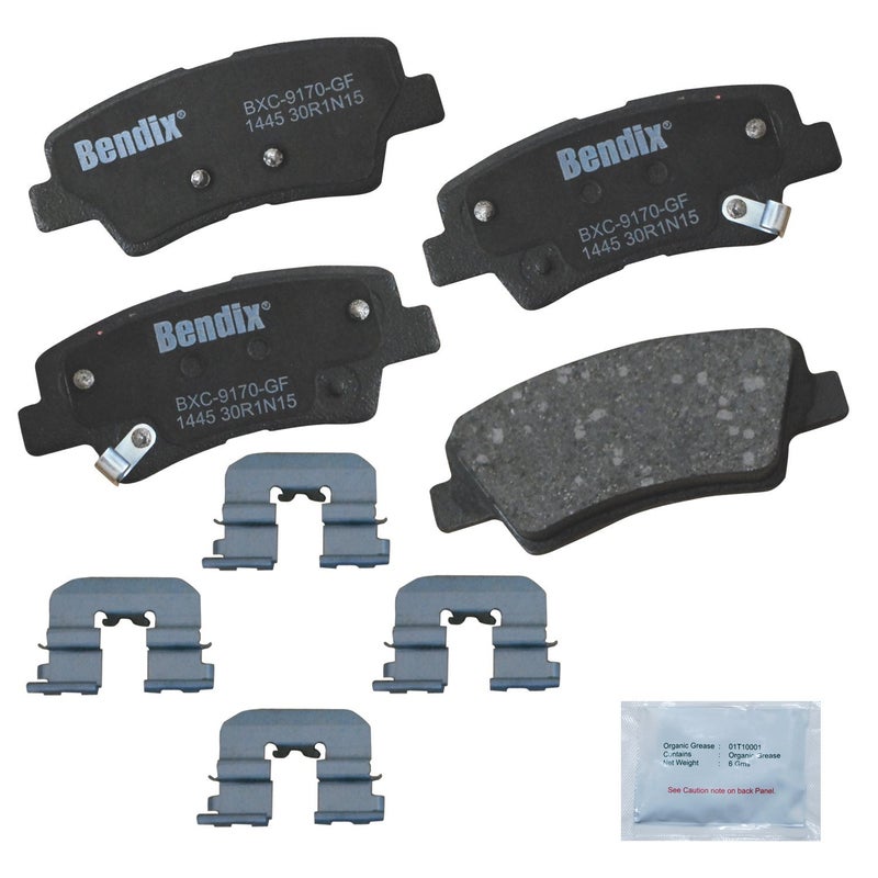 Bendix Priority1 CFC1445 Ceramic Rear Brake Pads for Hyundai Azera 2017-2012, Sonata 2015-2011, Kia Optima 2016-2011 - Image 1